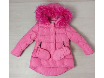 Куртка для девочки зима розовая (754)